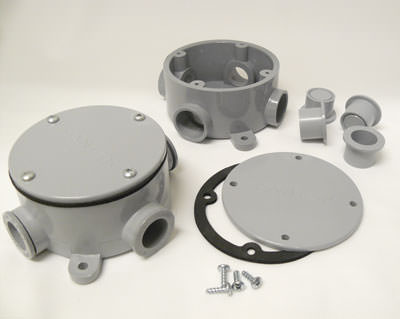 Round PVC junction box