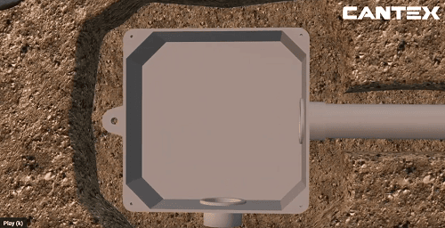 electrical junction box in ground installation step 4
